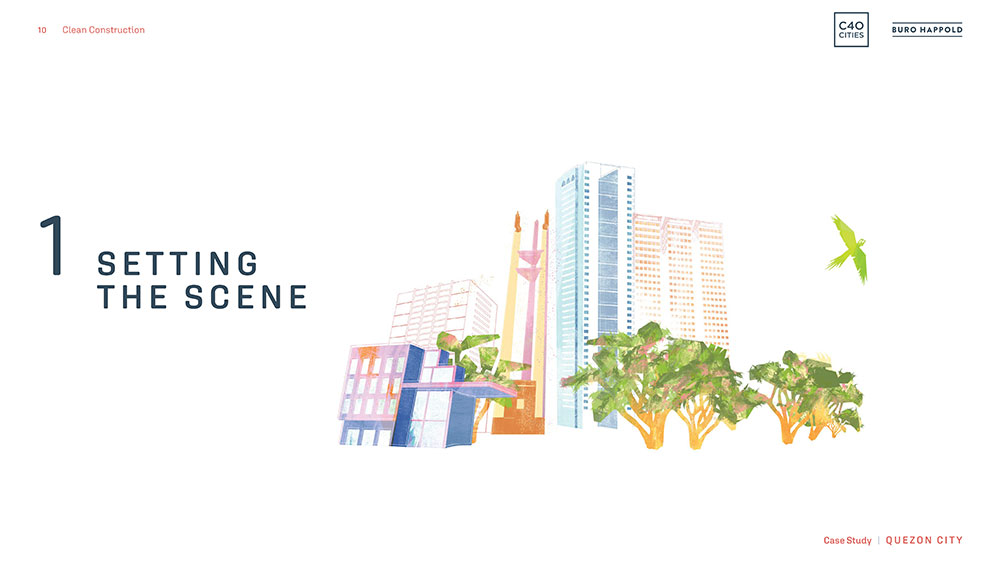 Divider page of a report with an illustration