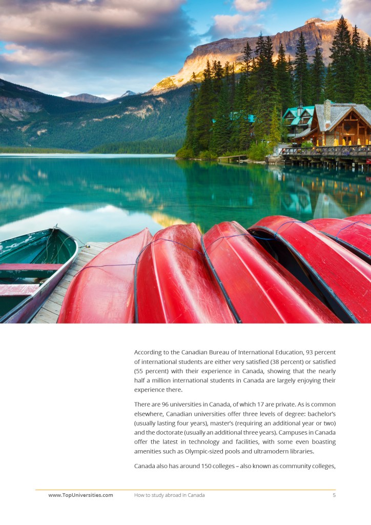 Guide page layout with engaging photography